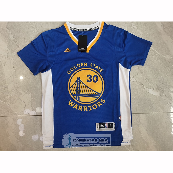 Camiseta Manga Corta Golden State Warriors Icon Curry NO 30 Azul
